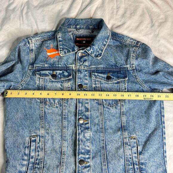Members Only Nickelodeon sz Medium Cotton Denim Jacket Unisex Rugrats CatDog - Picture 6 of 8